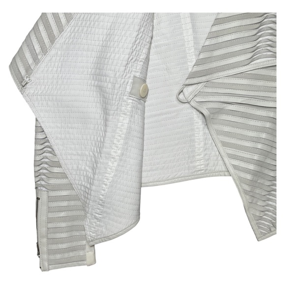 My Tribe Striped Leather Jacket - Picture 7 of 9